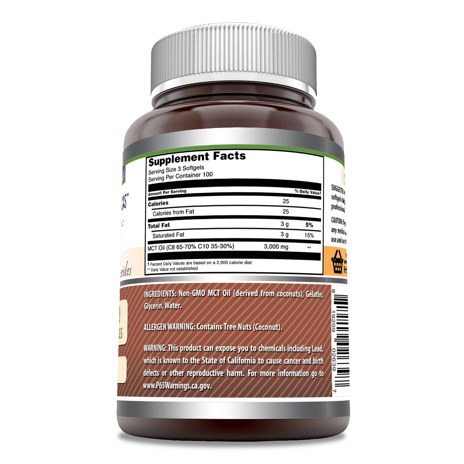 Amazing Formulas MCT Oil | 3000 Mg Per Serving | 300 Softgels