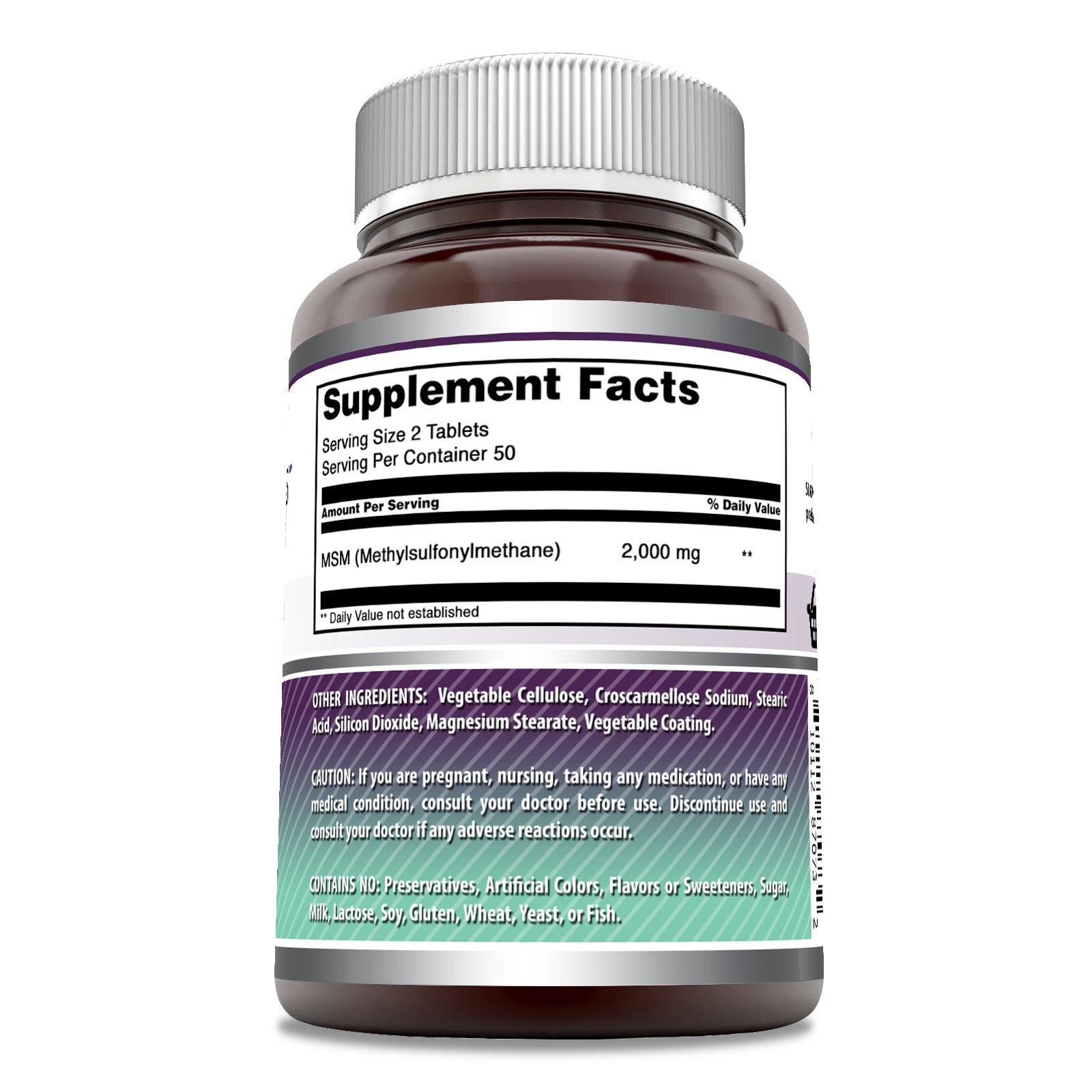 Amazing Formulas MSM | 2000 Mg Per Serving | 100 Tablets