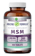 Amazing Formulas MSM (Methylsulfonylmethane) 2,000 Mg per Serving | 400 Tablets