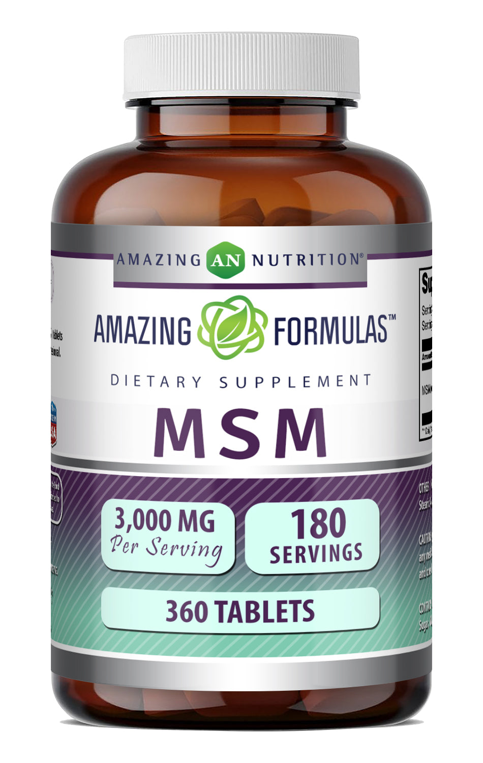 Amazing Formulas MSM (Methylsulfonylmethane) 3000 Mg per Serving | 360 Tablets