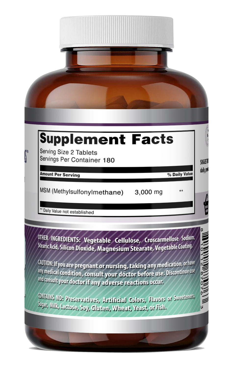 Amazing Formulas MSM (Methylsulfonylmethane) 3000 Mg per Serving | 360 Tablets