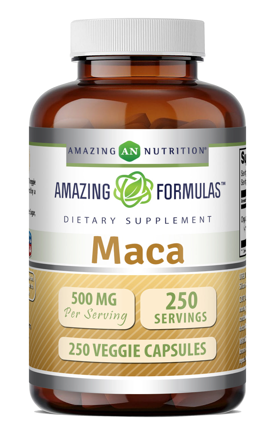 Amazing Formulas Natural Maca Root 500 Mg | 250 Veggie Capsules