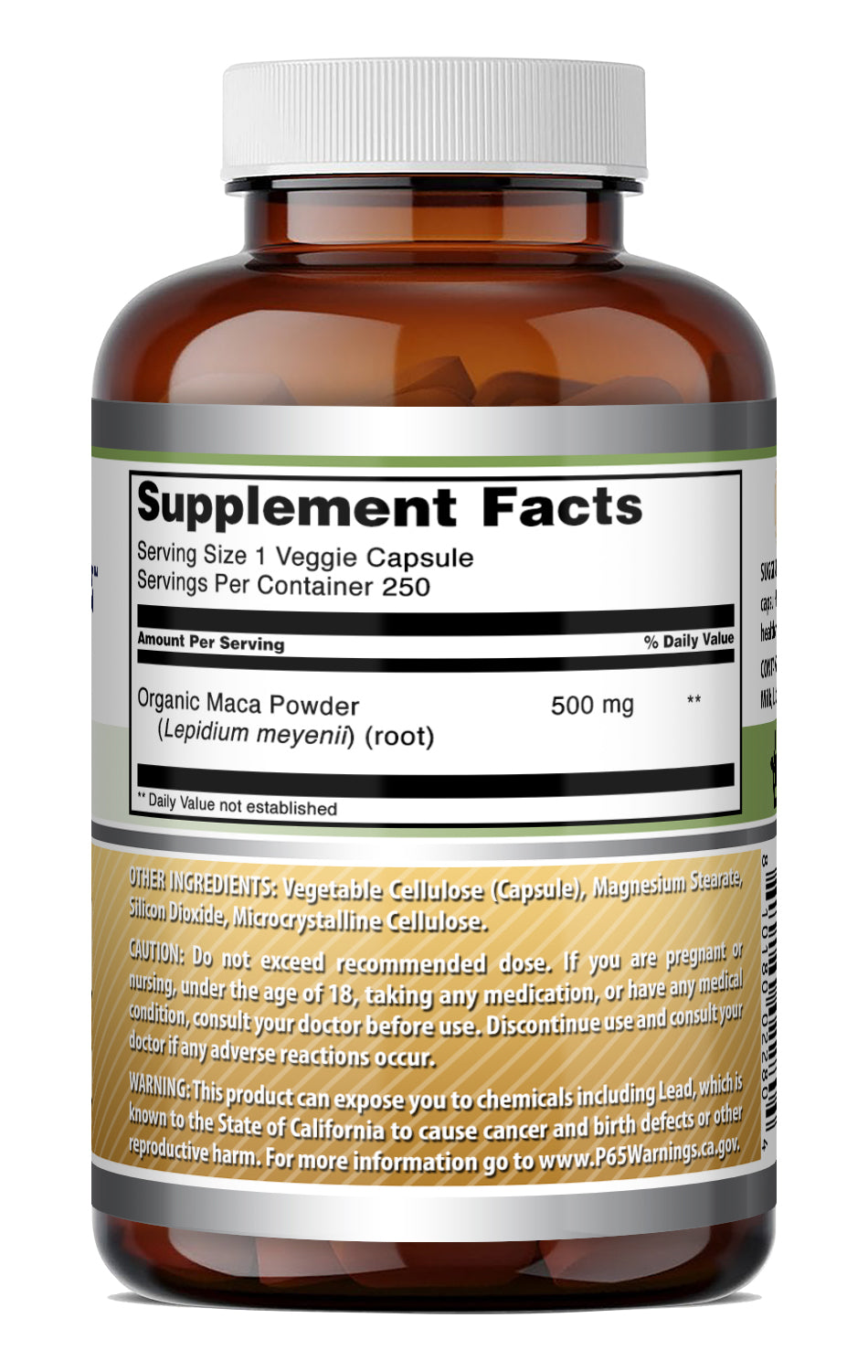 Amazing Formulas Natural Maca Root 500 Mg | 250 Veggie Capsules