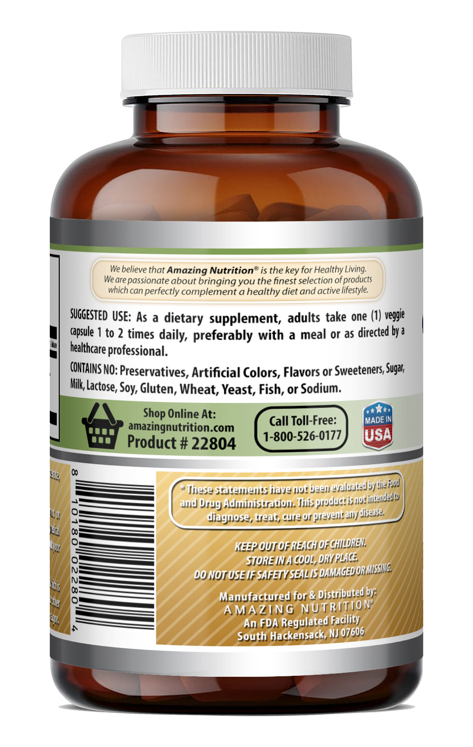 Amazing Formulas Natural Maca Root 500 Mg | 250 Veggie Capsules