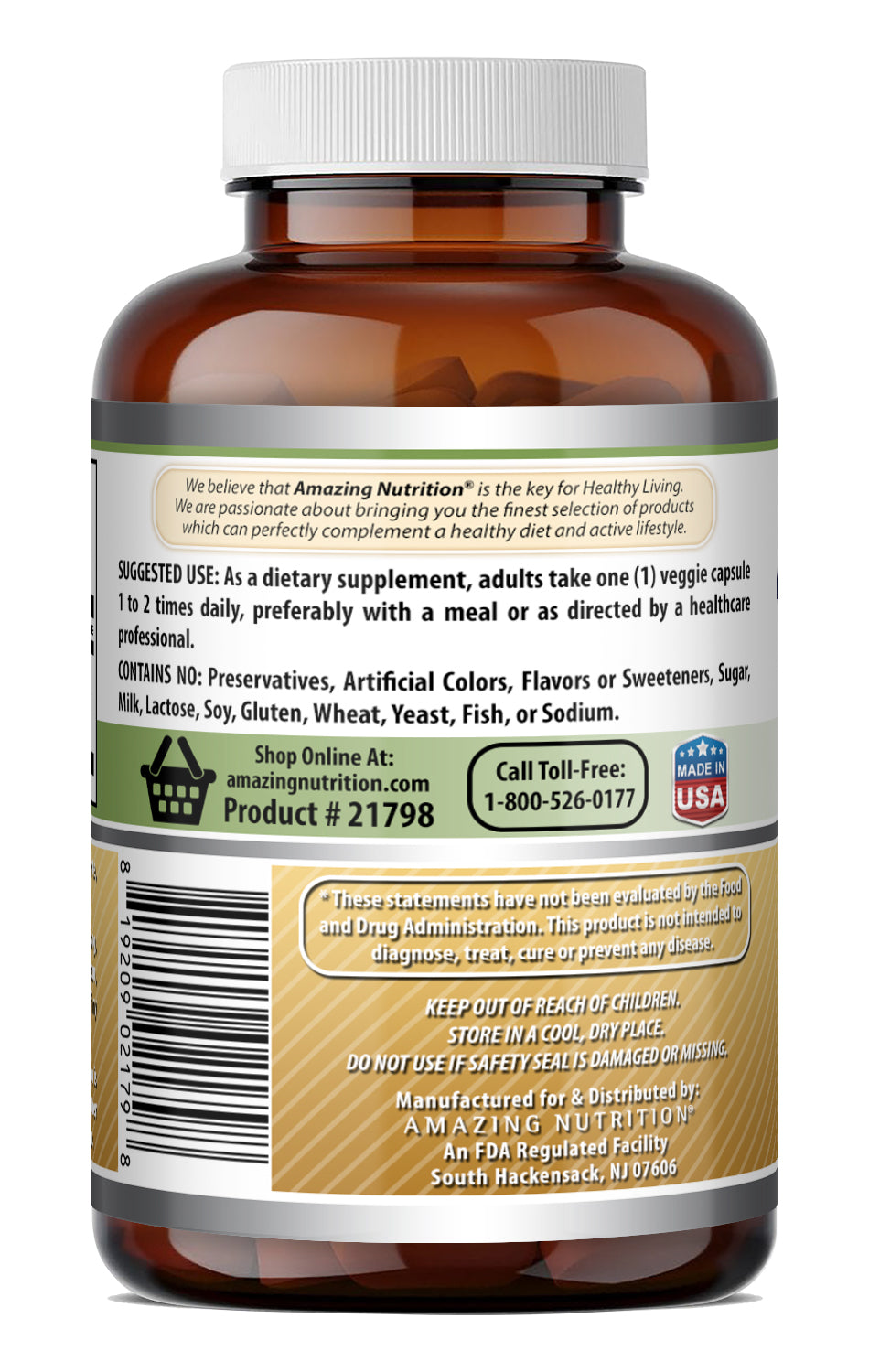 Amazing Formulas Natural Maca Root 950 Mg | 120 Veggie Capsules