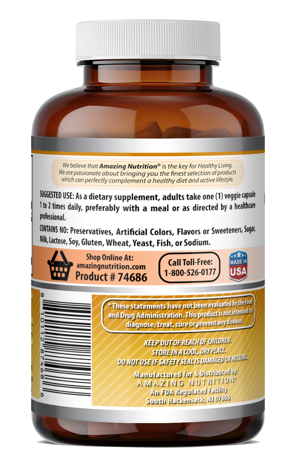 Amazing Formulas Maca (from 500 Mg of 10:1 Extract) | 5000 Mg Equivalent | 120 Veggie Capsules