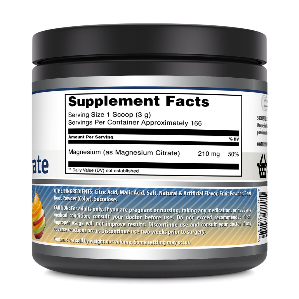 Amazing Formulas Magnesium Citrate | 200 Mg Per Serving | 166 Servings | Fruit Punch Flavor