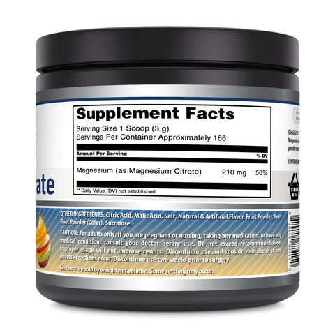 Image of Amazing Formulas Magnesium Citrate | 200 Mg Per Serving | 166 Servings | Fruit Punch Flavor