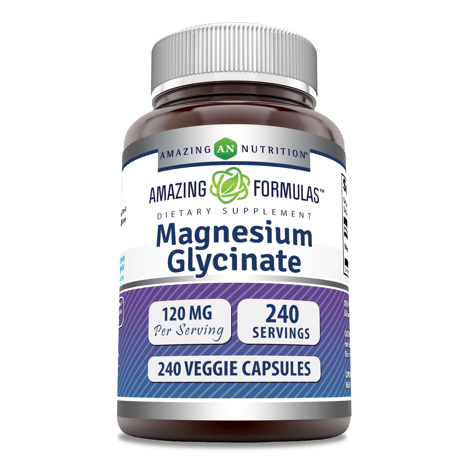 Amazing Formulas Magnesium Glycinate | 120 Mg | 240 Veggie Capsules