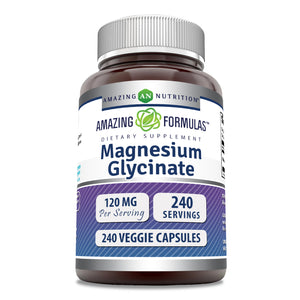 Amazing Formulas Magnesium Glycinate | 120 Mg | 240 Veggie Capsules