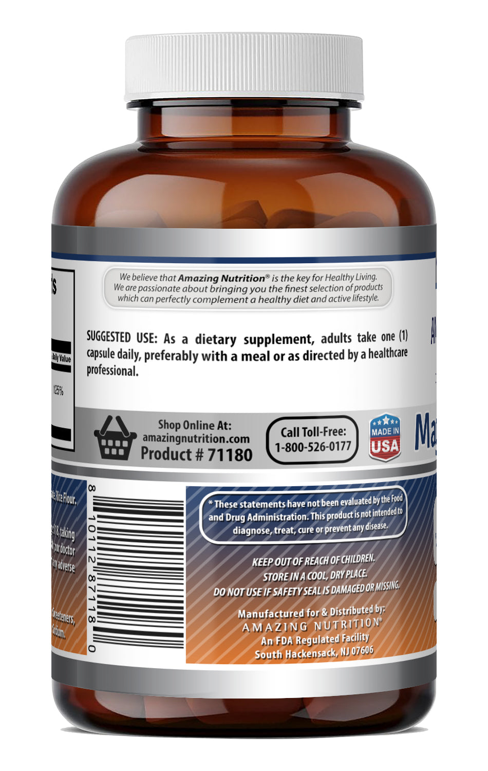 Amazing Formulas Magnesium Oxide 500 Mg | 360 Capsules