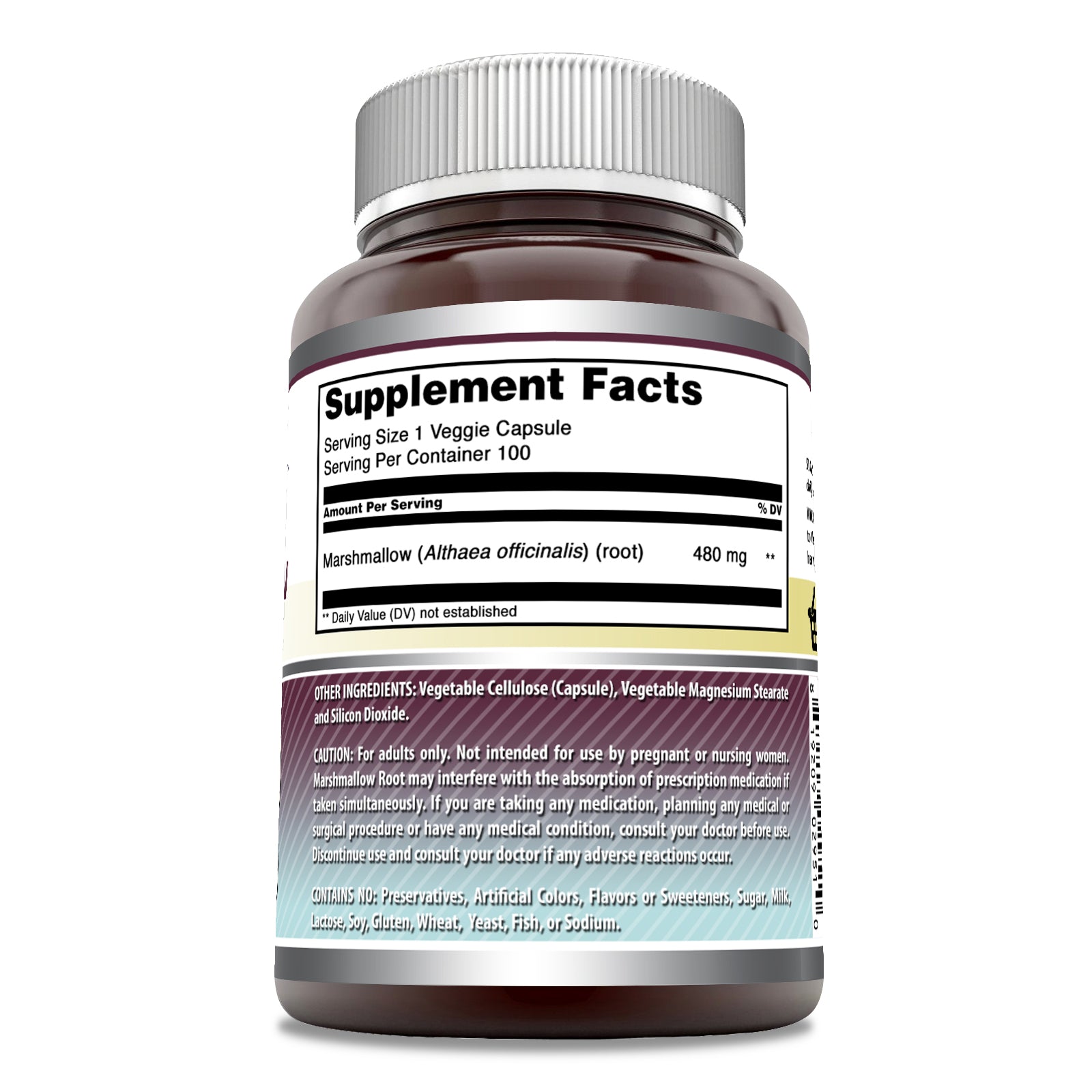 Amazing Formulas Marshmallow Root | 480 mg | 100 Veggie Capsules