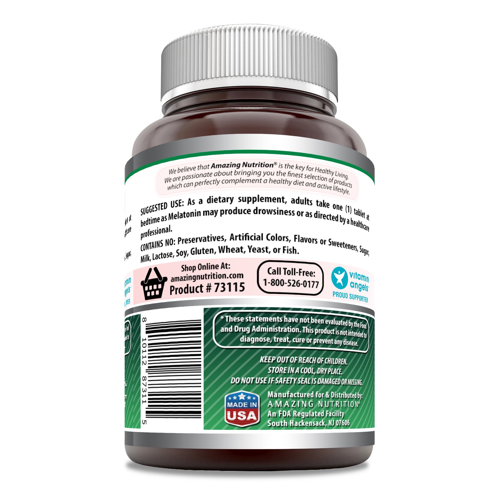 Amazing Formulas Melatonin | 12 Mg | 365 Tablets