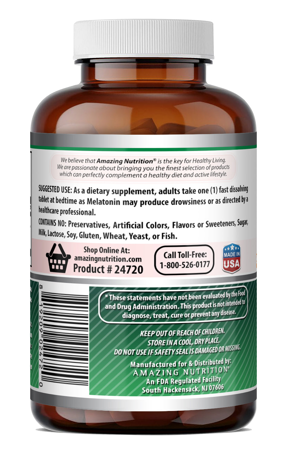 Amazing Formulas Melatonin 10 Mg | 250 Fast Dissolving Tablets | Citrus Flavor