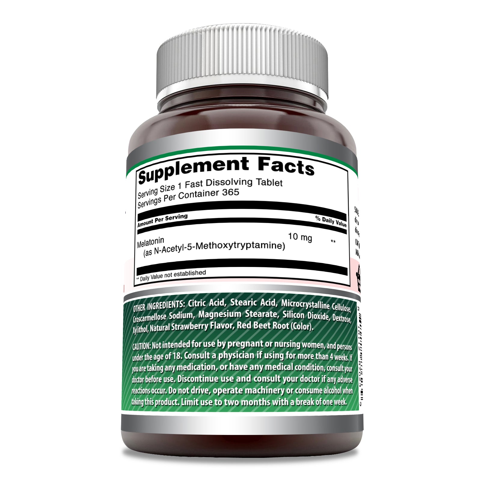 Amazing Formulas Melatonin | 10 Mg | 365 Fast Dissolving Tablets | Strawberry Flavor