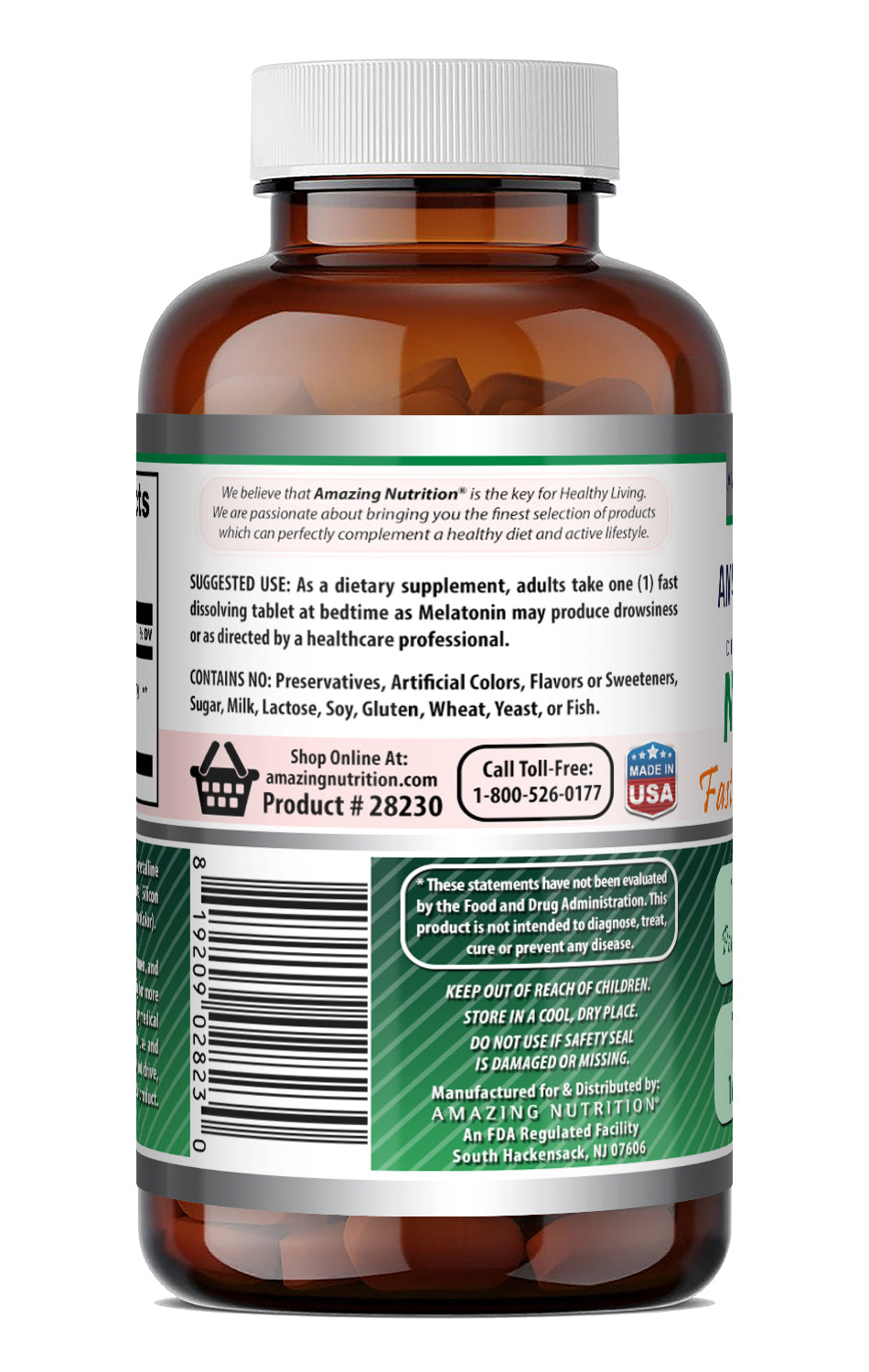 Amazing Formulas Melatonin 12 Mg | 180 Fast Dissolving Tablets | Citrus Flavor