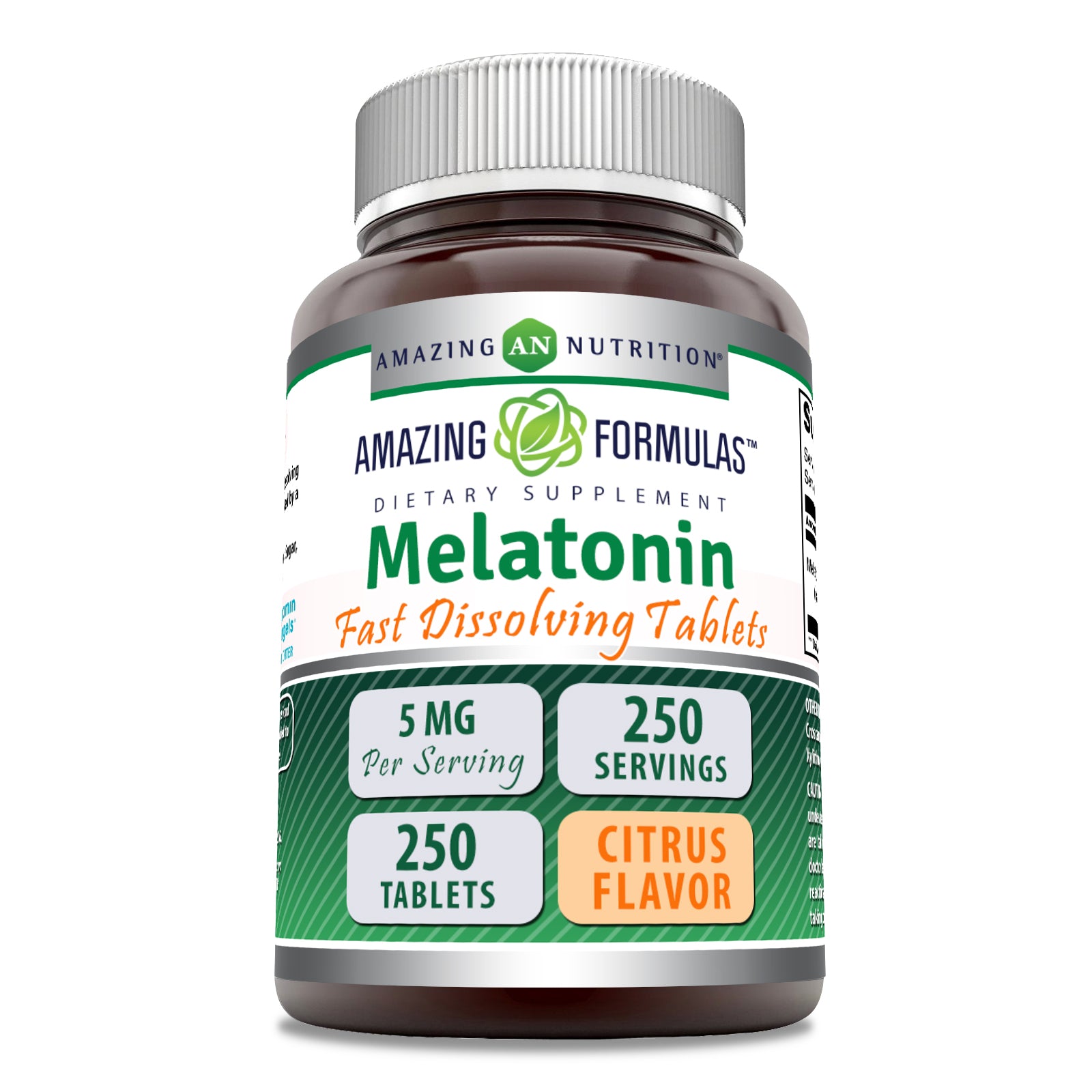 Amazing Formulas Melatonin | 5 Mg | 250 Fast Dissolving Tablets| Citrus Flavor