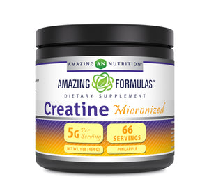 Amazing Formulas Creatine Micronized 5 Grams | Pineapple Flavor | 66 Servings 1 LB (454 G)
