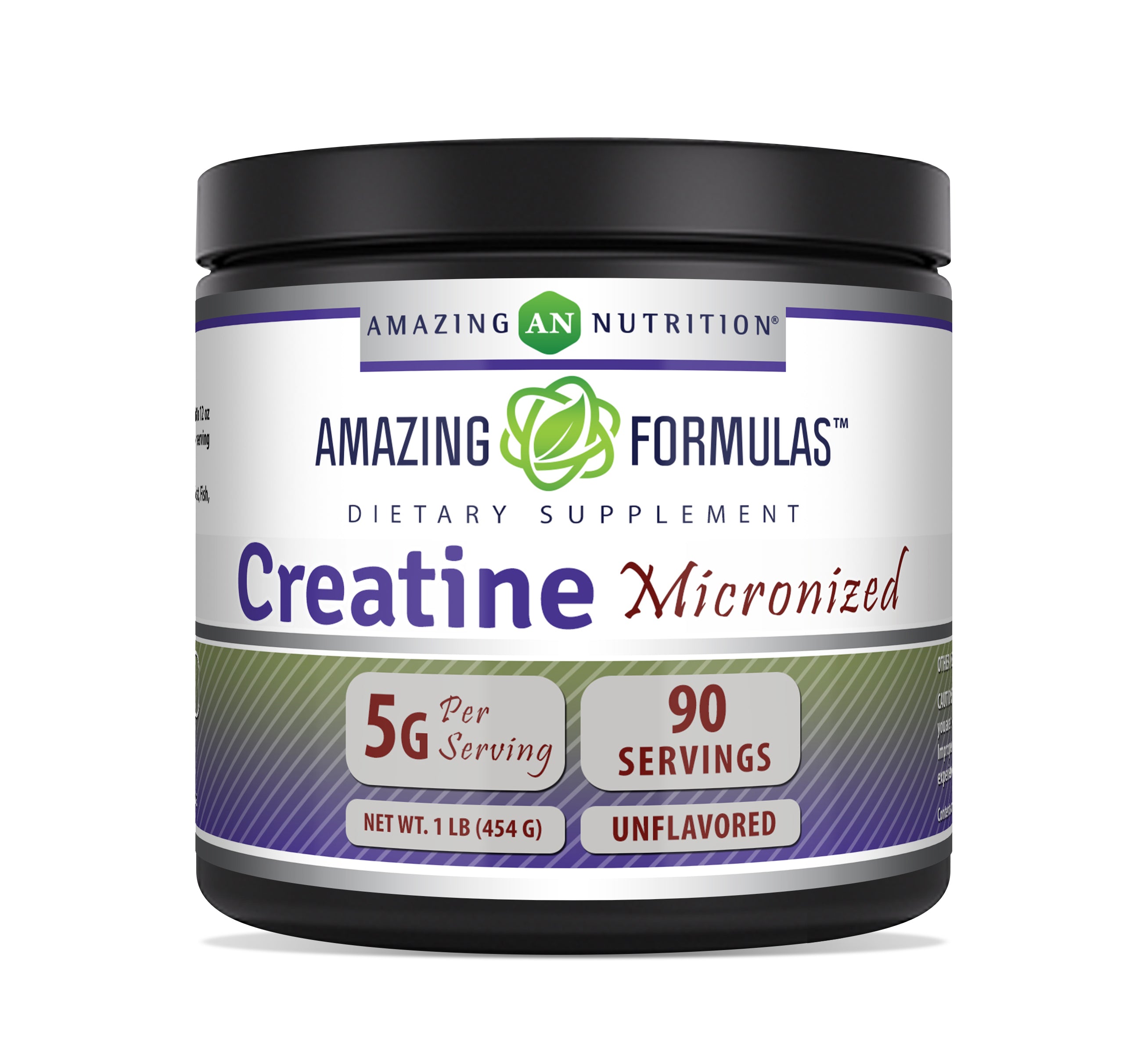 Amazing Formulas Creatine Micronized 5 Grams | 1 LB (454 G) Unflavored Pre & Post-Workout Powder | 90 Servings