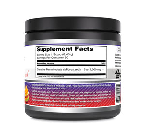 Amazing Formulas Micronized Creatine Monohydrate | 5000 Mg | Fruit Punch Flavor | 60 Servings