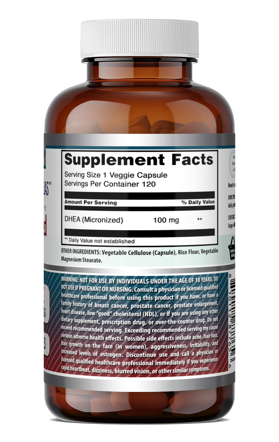 Amazing Formulas Micronized DHEA 100 Mg | 120 Veggie Capsules
