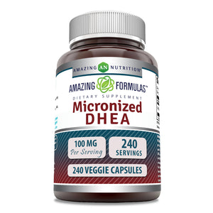 Amazing Formulas Micronized DHEA | 100 Mg | 240 Veggie Capsules