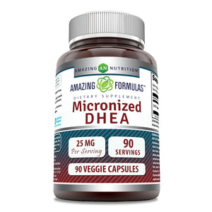 Amazing Formulas Micronized DHEA | 25 Mg | 90 Veggie Capsules