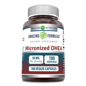 Amazing Formulas Micronized DHEA | 50 Mg | 180 Veggie Capsules