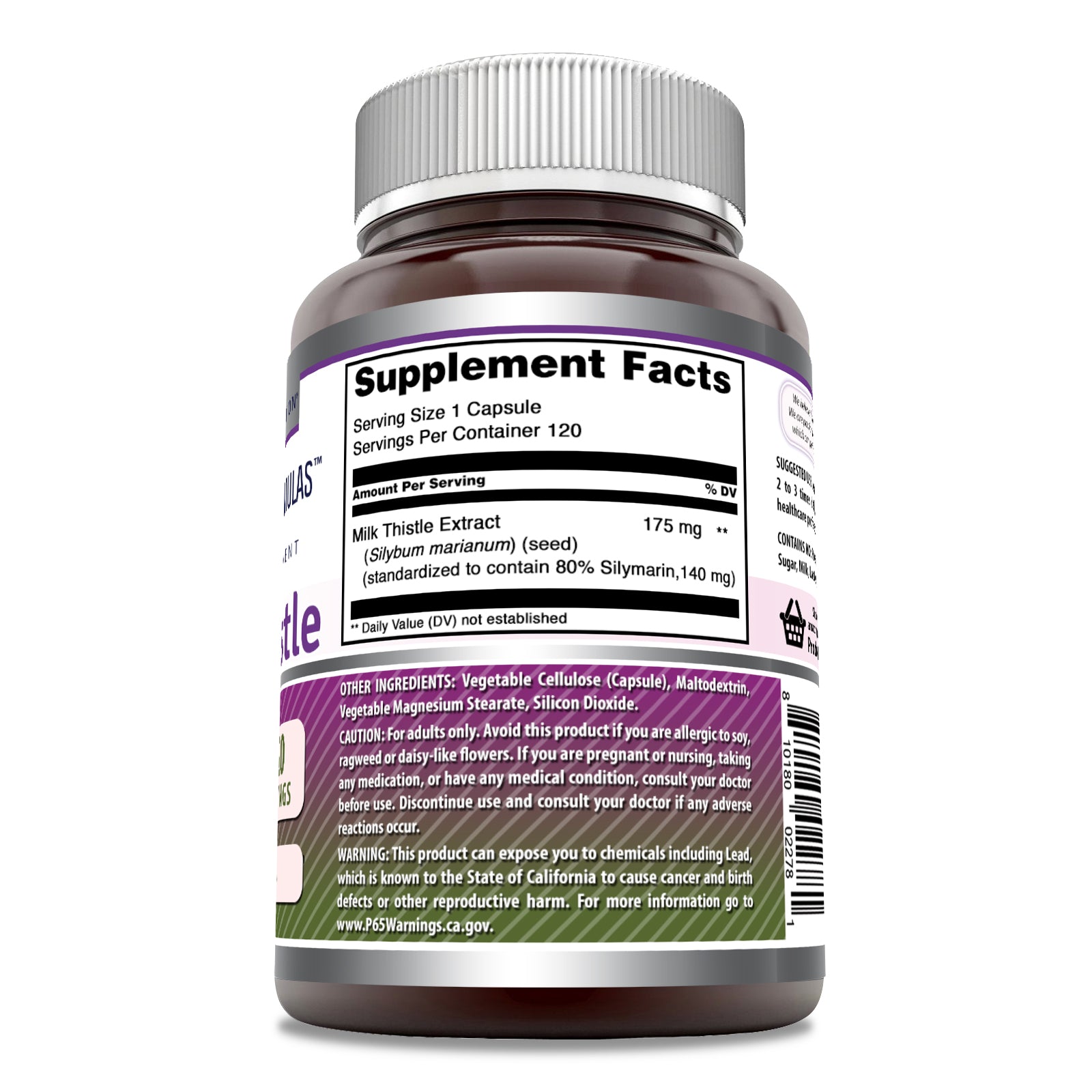 Amazing Formulas Milk Thistle | 175 Mg | 120 Capsules