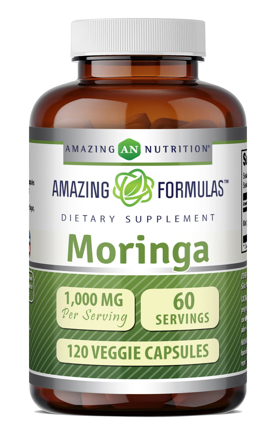 Amazing Formulas Moringa 4:1 Extract 1000 Mg per Serving | 120 Veggie Capsules