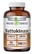 Amazing Formulas Nattokinase 200 Mg (4000 FUs of Enzyme) per Serving | 180 Veggie Capsules