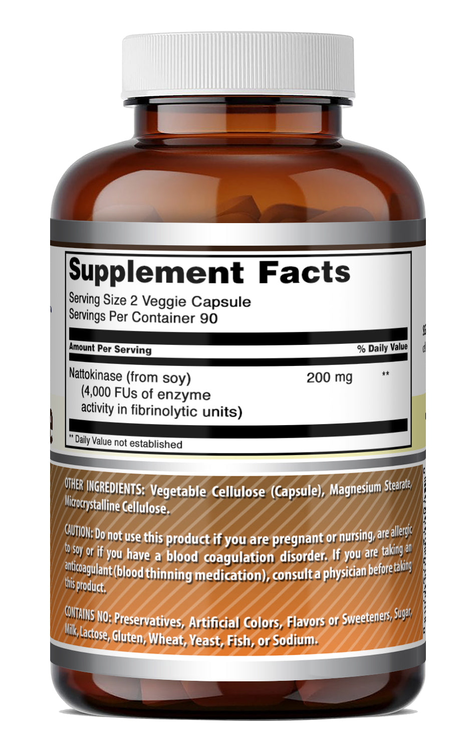 Amazing Formulas Nattokinase 200 Mg (4000 FUs of Enzyme) per Serving | 180 Veggie Capsules
