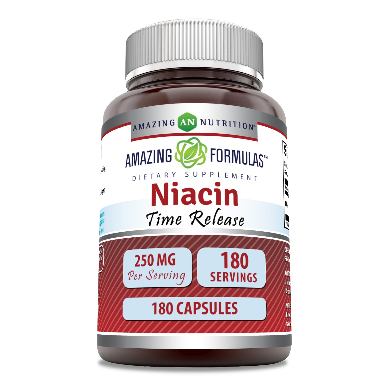 Amazing Formulas Niacin | 250 Mg | 180 Capsules