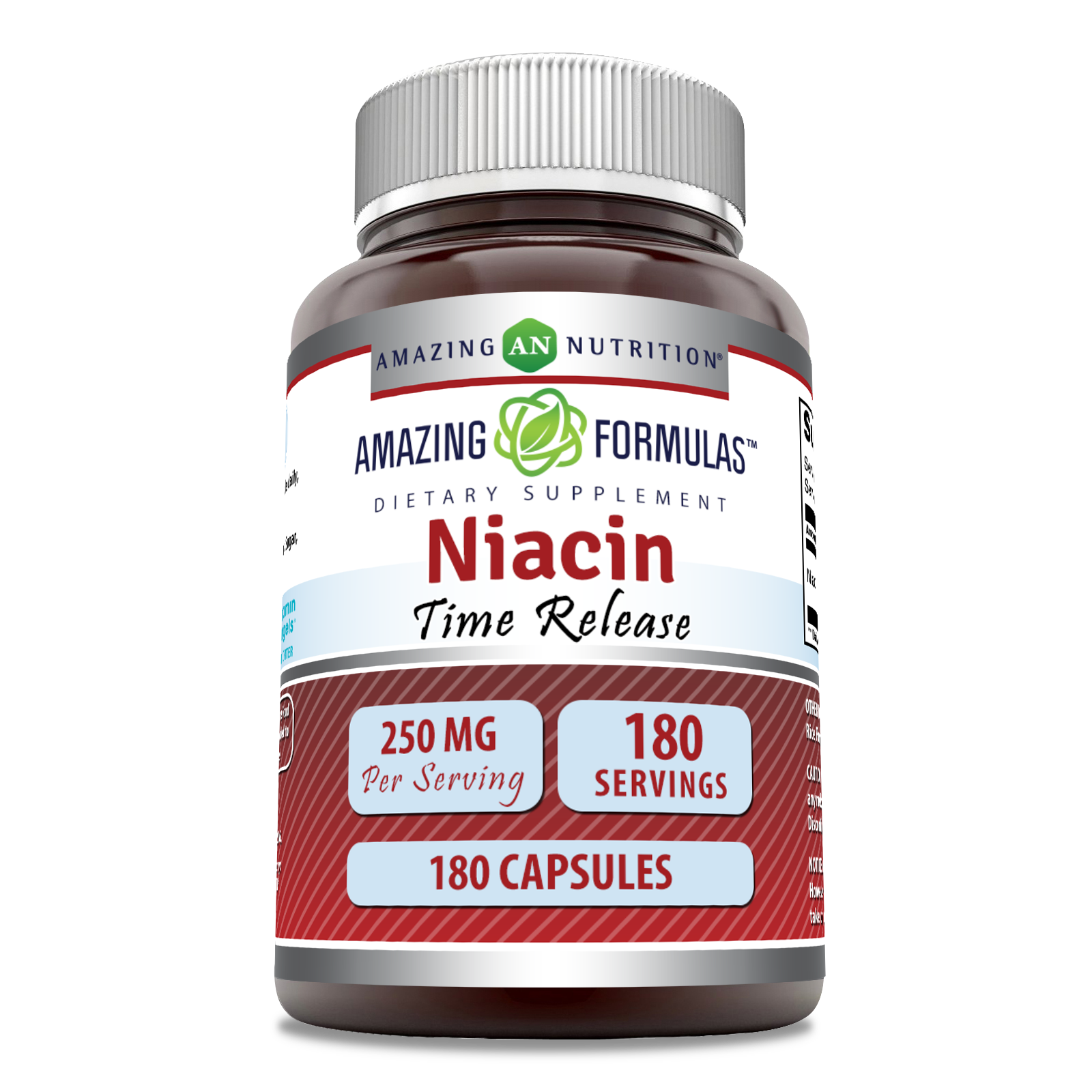 Amazing Formulas Niacin |  250 Mg | 180 Capsules