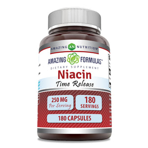 Amazing Formulas Niacin | 250 Mg | 180 Capsules