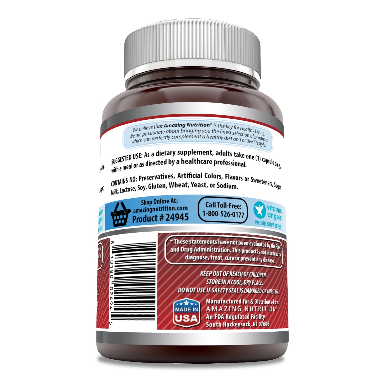 Amazing Formulas Niacin |  250 Mg | 180 Capsules