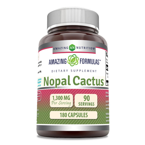 Image of Amazing Formulas Nopal Cactus |  1300 Mg Per Serving | 180 Capsules