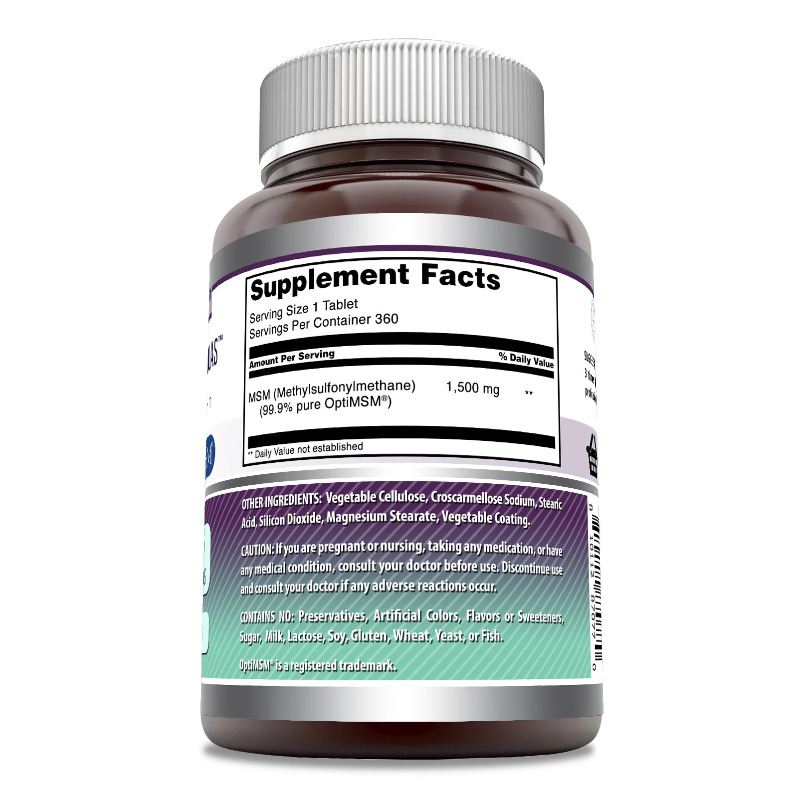 Amazing Formulas OptiMSM | 1500 Mg | 360 Tablets