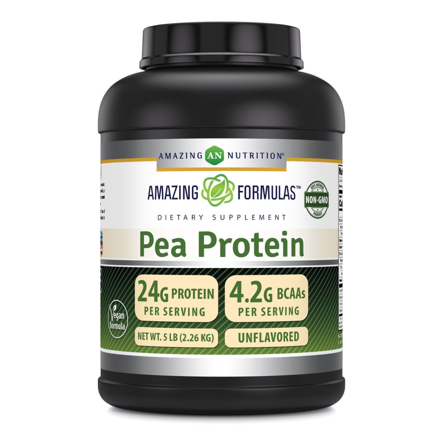 Amazing Formulas Pea Protein | 24 Grams Protein | 5 Lb Powder | Unflavored