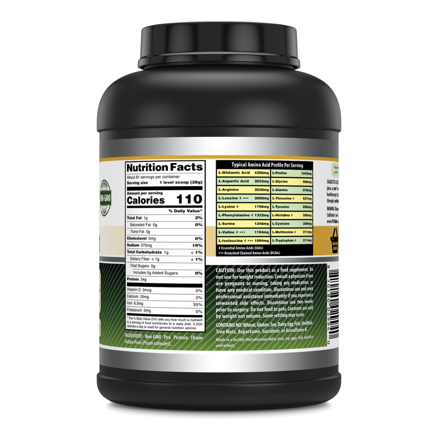 Amazing Formulas Pea Protein | 24 Grams Protein | 5 Lb Powder | Unflavored