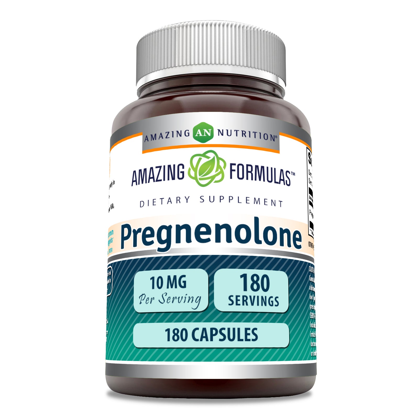 Amazing Formulas Pregnenolone | 10 Mg | 180 Capsules
