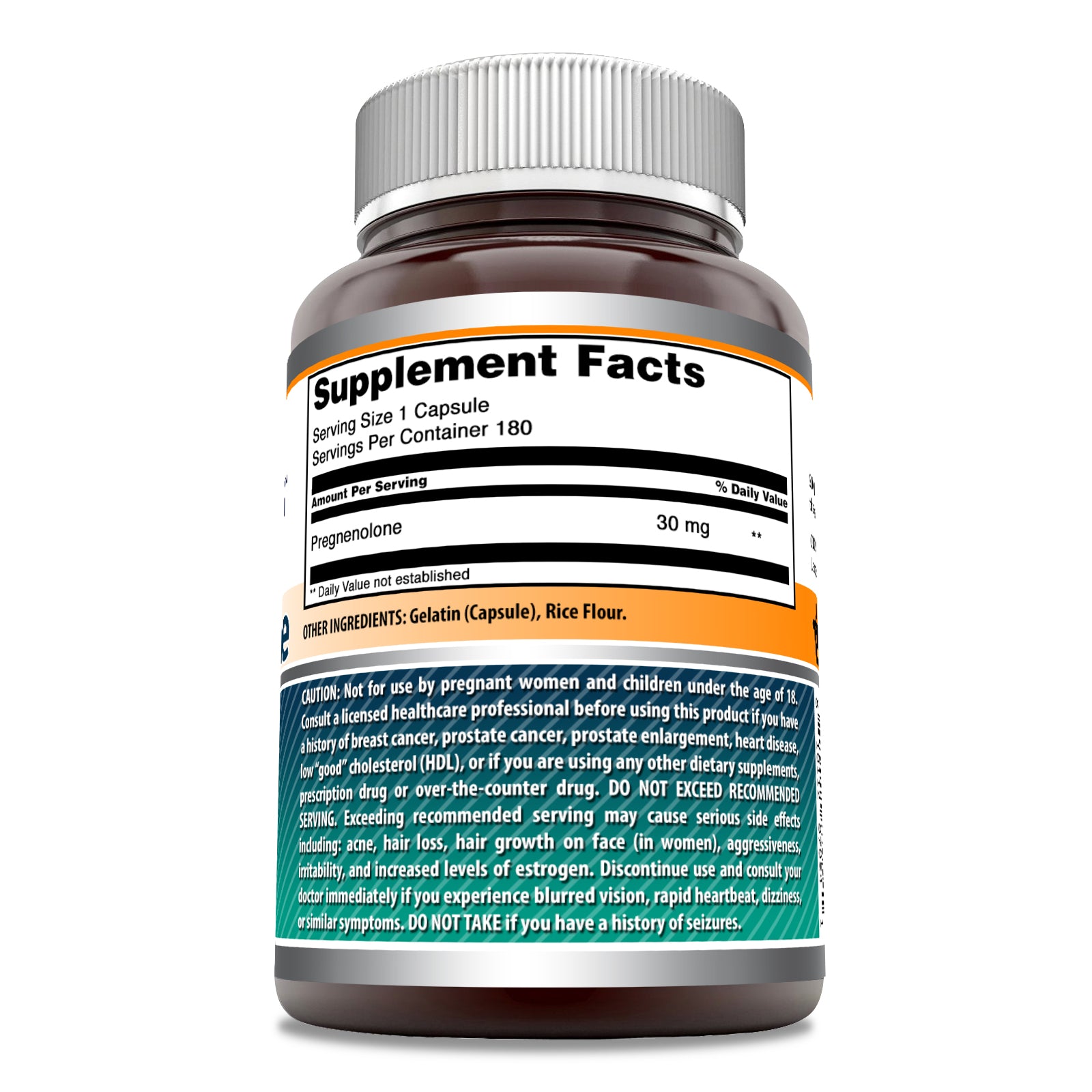 Amazing Formulas Pregnenolone | 30 Mg | 180 Capsules