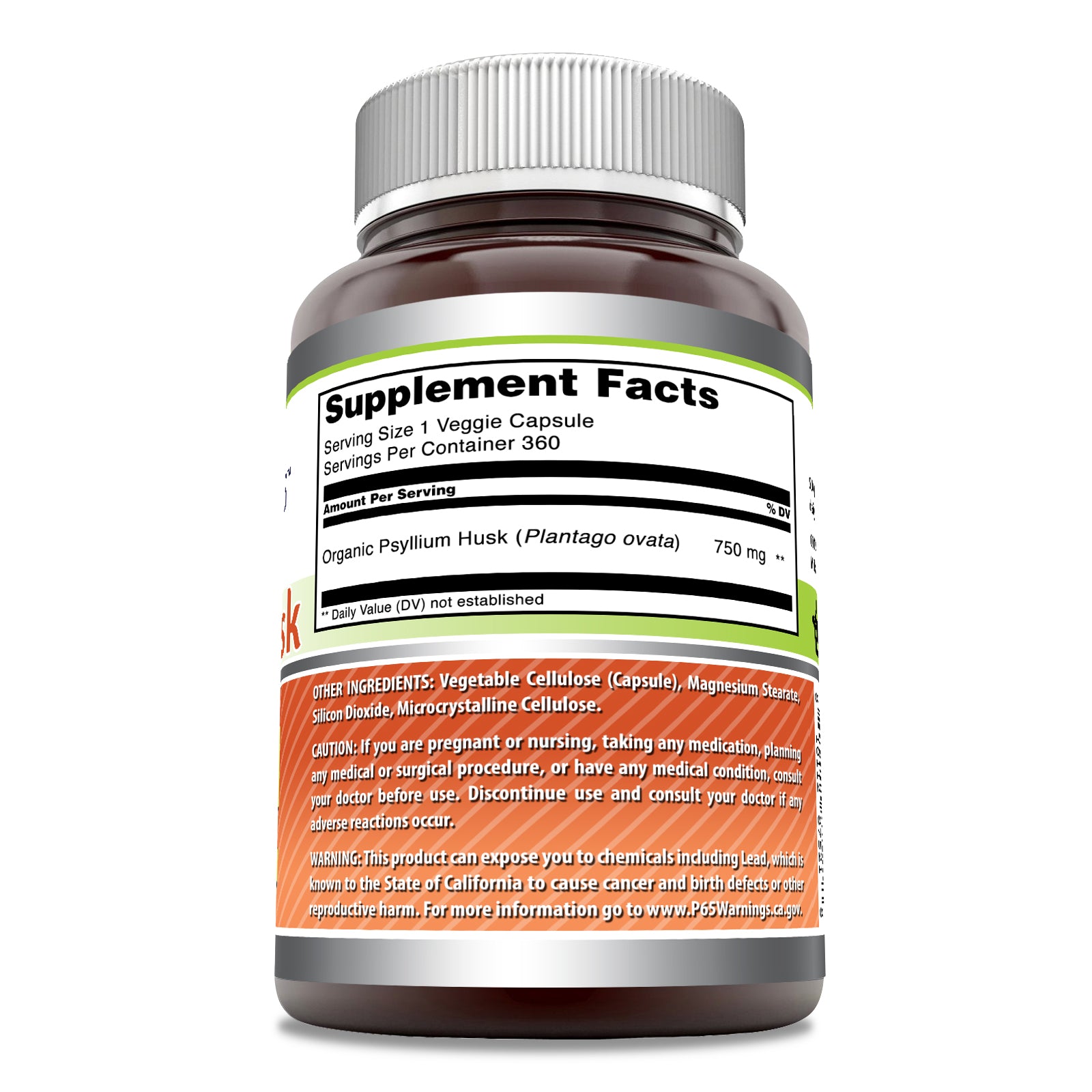 Amazing Formulas Psyllium Husk | 750 Mg | 360 Veggie Capsules