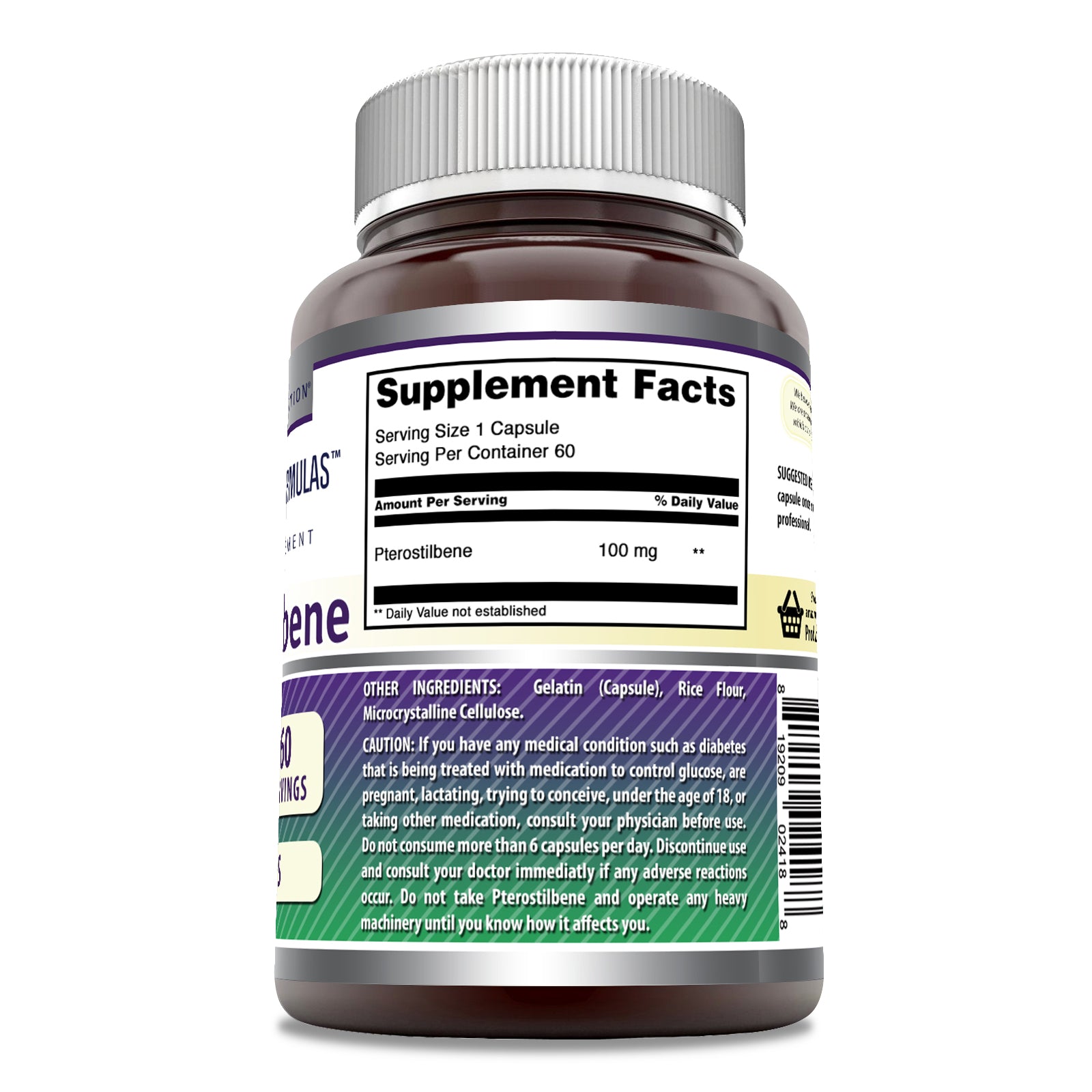 Amazing Formulas Pterostilbene | 100 Mg | 60 Capsules