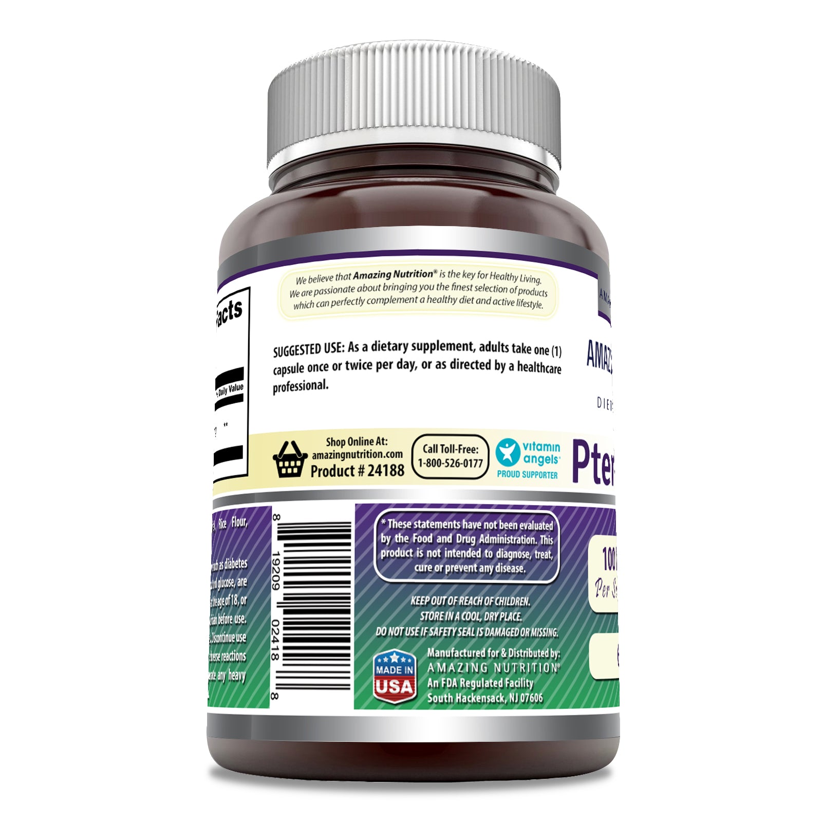 Amazing Formulas Pterostilbene | 100 Mg | 60 Capsules