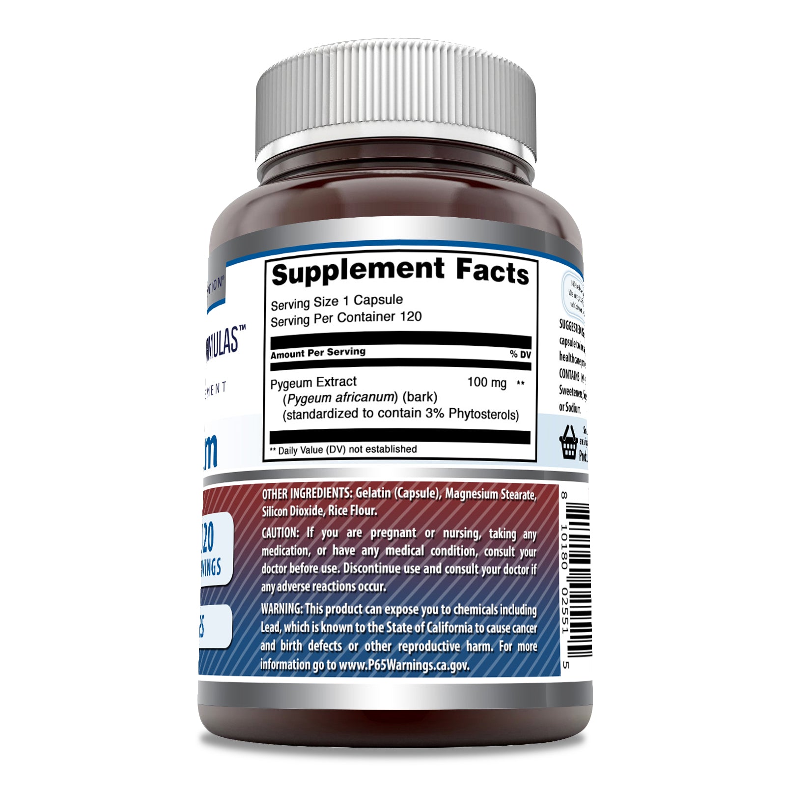 Amazing Formulas Pygeum | 100 Mg | 120 Capsules
