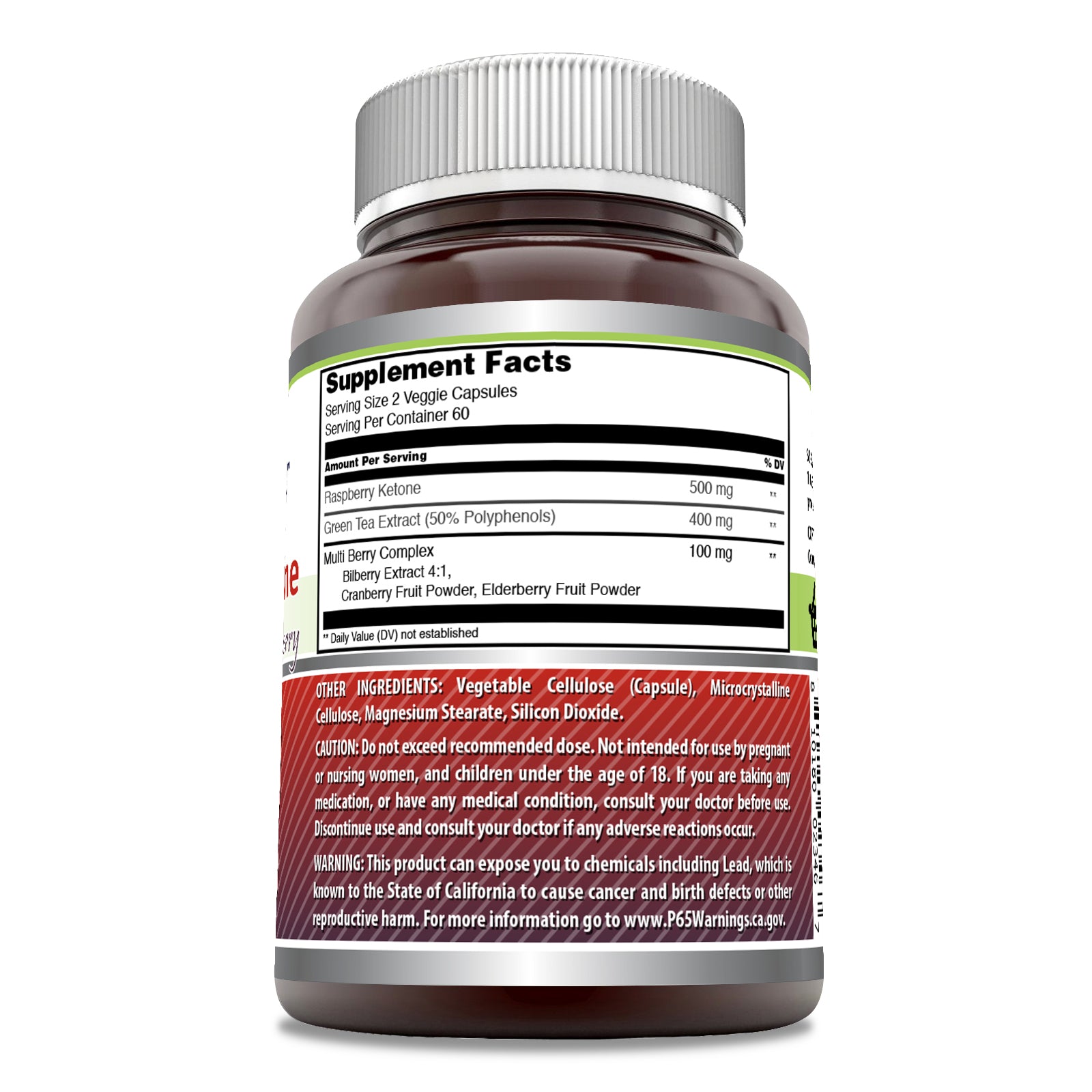 Amazing Formulas Raspberry Ketone | 500 Mg Per Serving | 120 Veggie Capsules