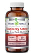 Amazing Formulas Raspberry Ketone with Green Tea & Multi-Berry 500 Mg | 60 Veggie Capsules
