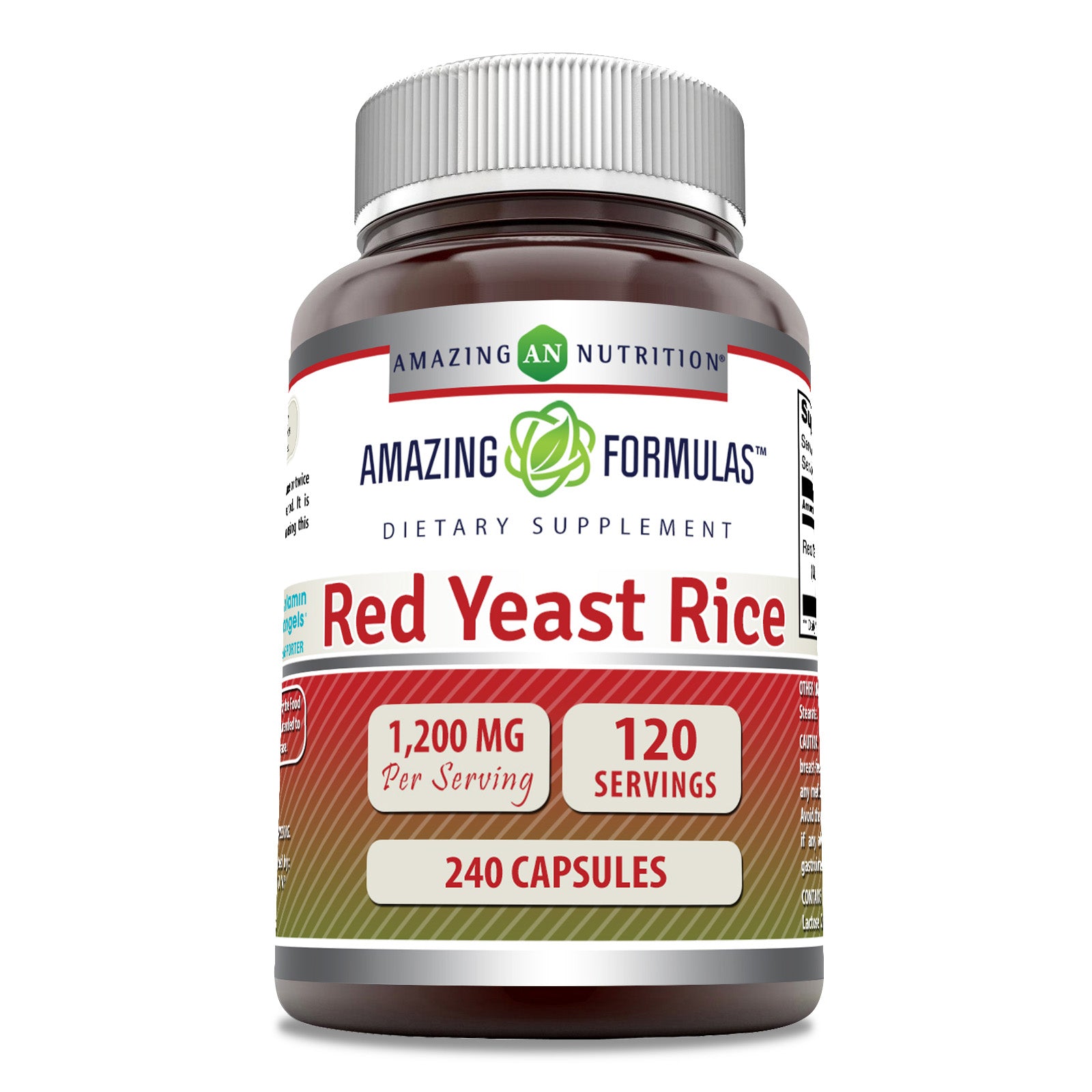 Amazing Formulas Red Yeast Rice | 1200 Mg Per Serving | 240 Capsules