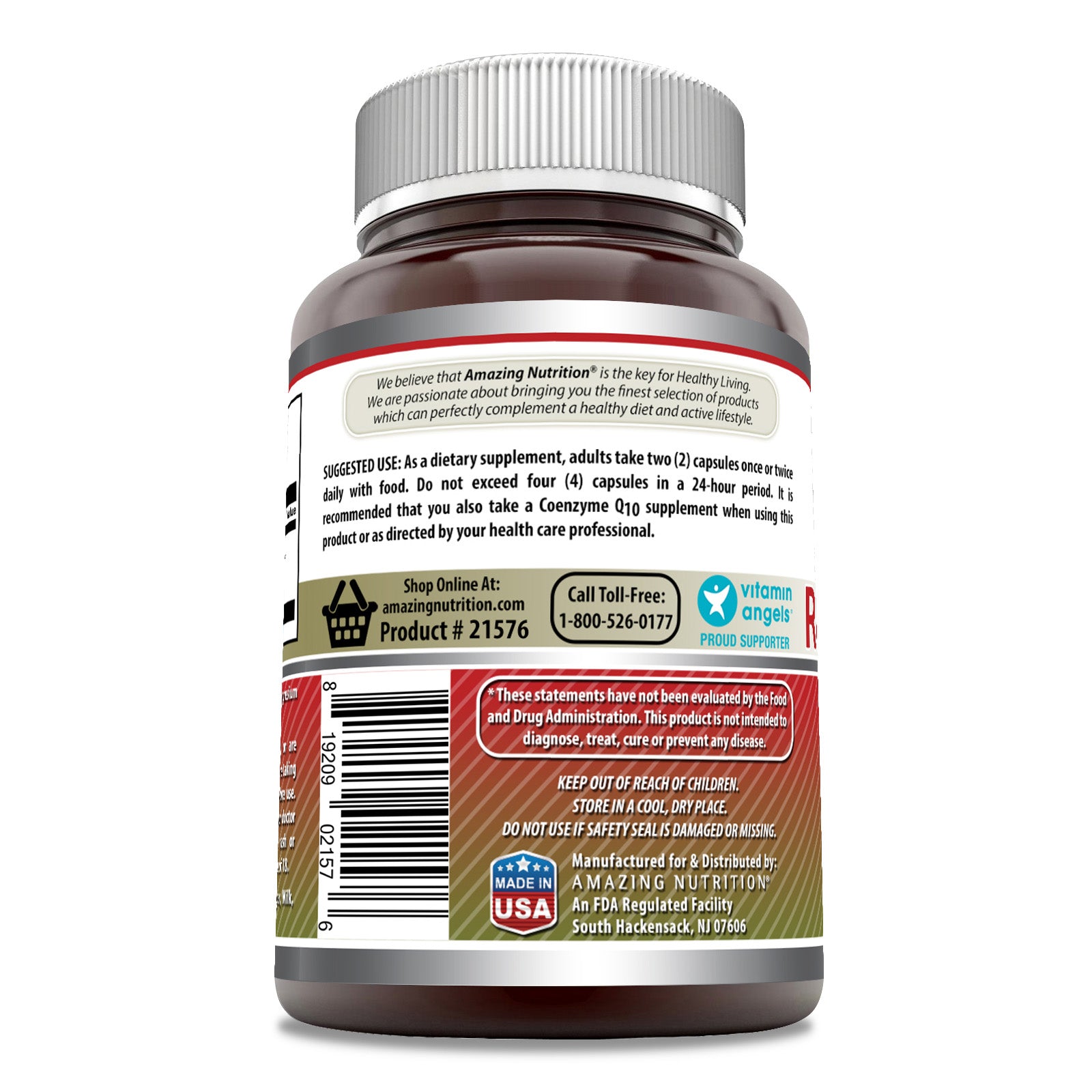 Amazing Formulas Red Yeast Rice | 1200 Mg Per Serving | 240 Capsules